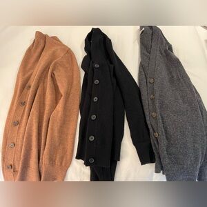 Cardigan sweaters, all size S, gently worn,